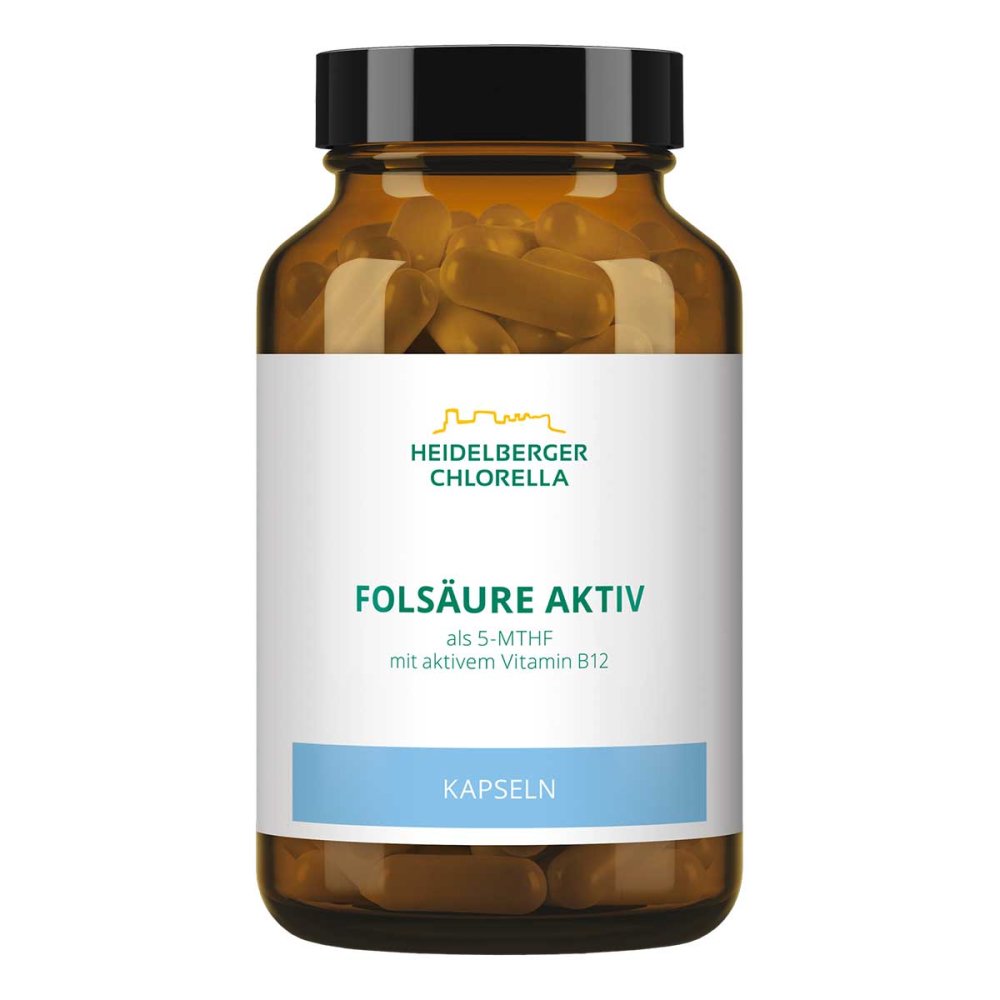 Heidelberger Chlorella GmbH Folsäure Aktiv plus Vitamin B12 aktiv Kapseln 11052075
