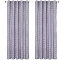 VERDUNKELUNGSVORHÄNGE geometrisch mit Thermo-Funktion, Ösen 167/182 cm