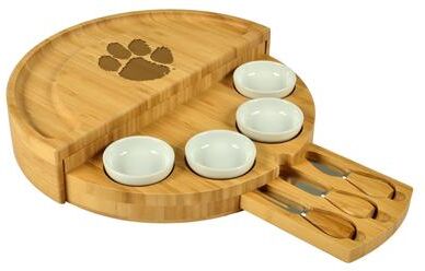 Picnic at Ascot NCAA Clemson Tigers Bamboo Cheese & Charcuterie Board