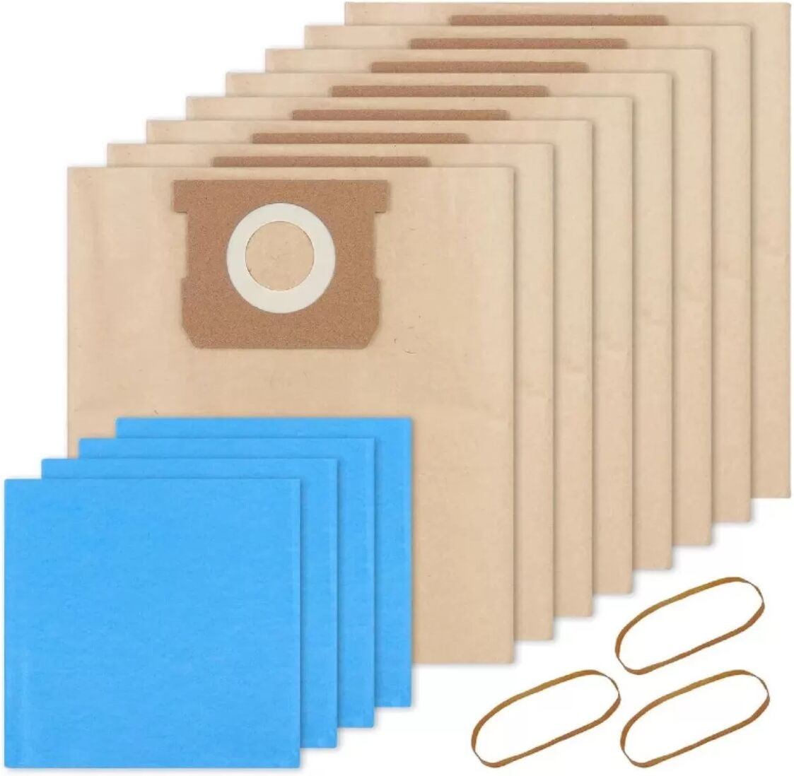 INF Ensemble de sacs de collecte de poussière compatible avec Stanley 19-3100 5-6Gallon - 10 sacs papier + 4 sacs bleus + 3