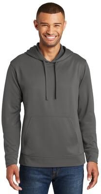 Port & Company PC590H Performance Fleece Pullover Hooded Sweatshirt in Charcoal size 2XL