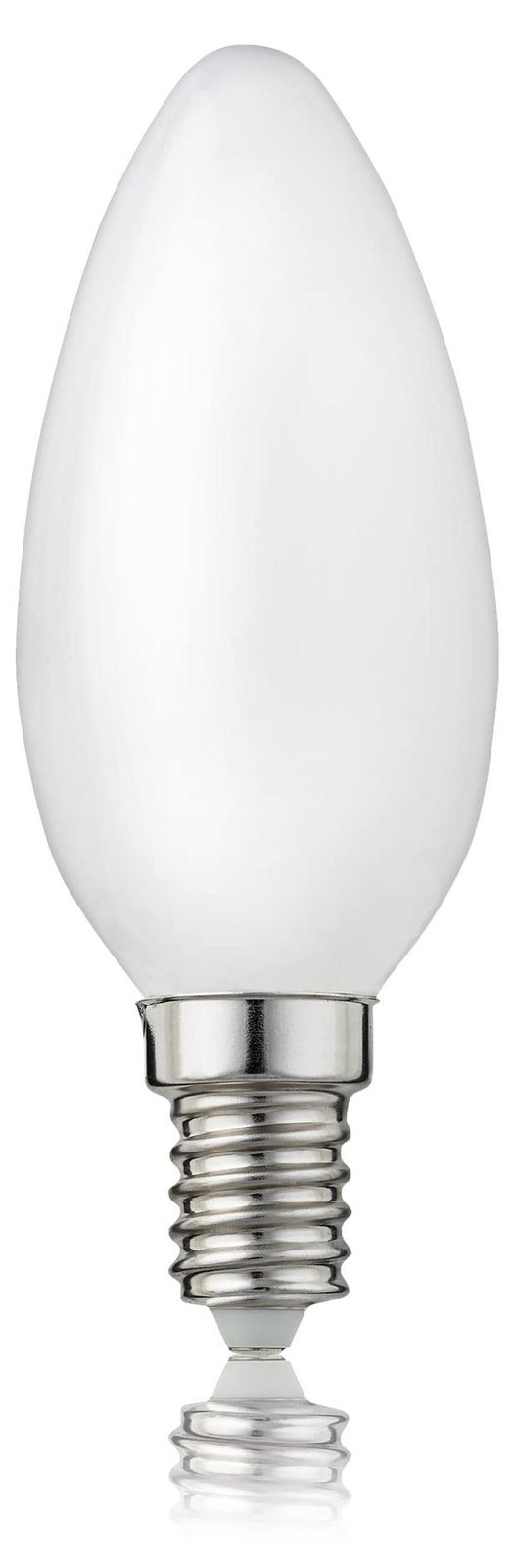 Hellum LED lamp kaarsvorm E14 warm wit 4,5W mat