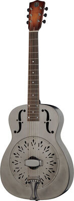 National Reso-Phonic Raw Steel Single Cone 14 Fret Raw Steel