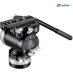 Leofoto Fluid Videokopf BV-30 (2-Wege-Neiger), Stativkopf, Silber, Schwarz