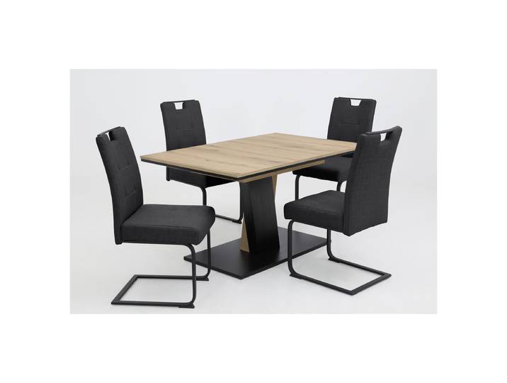 Chaises cantilever Vienne 2 pièces 48 x 99 x 61cm Gris/Anthracite