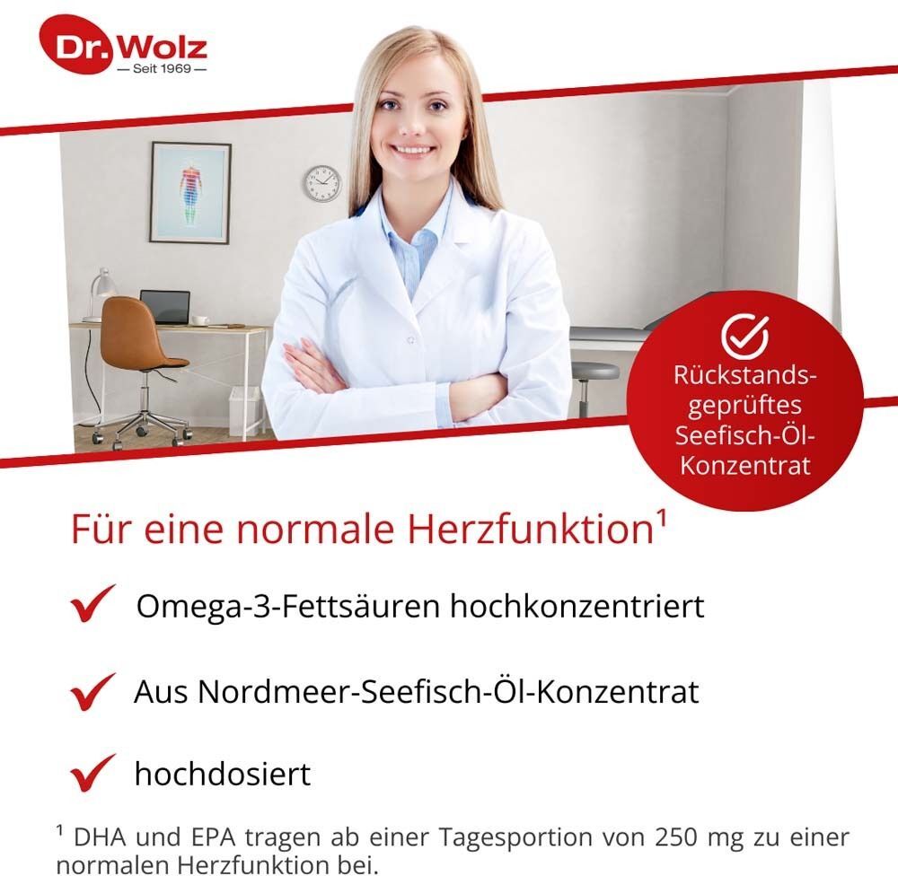Dr. Wolz Omega-3 Fettsäuren 500 mg/60% Kapseln 60 St