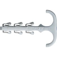 Steckfix plus Zwillingsschelle SF plus ZS 10 hellgrau, 100 Stück, mit Doppelbügel