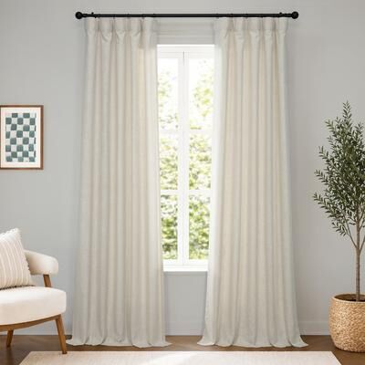 Exclusive Fabrics Heavy Faux Linen Curtain (1 Panel)