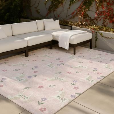 Addison Rugs Machine Washable Indoor/ Outdoor Kids Unicorn Chantille Rug
