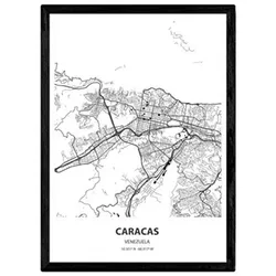 POSTER Caracas - Venezuela A4 Schwarzer Rahmen
