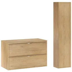 BADMÖBEL 80cm Elias 2er-Set Holz
