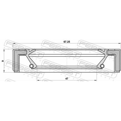 FEBEST Wellendichtring, Differential 95GAY-49670909C vordere Gelenkwelle an für MAZDA
