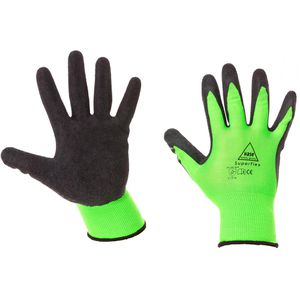 Hase Arbeitshandschuhe Superflex green, 508610, Latex-Beschichtung, grün, Größe 7 / S, 10 Paar