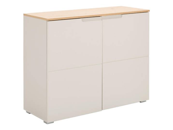 Mid.you Kommode Swim, Kaschmir, Eiche Artisan, Kunststoff, 2 Fächer, 100x80x40 cm, stehend, Wohnzimmer, Kommoden & Sideboards, Kommoden