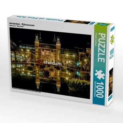 CALVENDO Puzzle Amsterdam - Rijksmuseum | 1000 Teile Lege-Größe 64x48cm Foto-Puzzle für glückliche Stunden