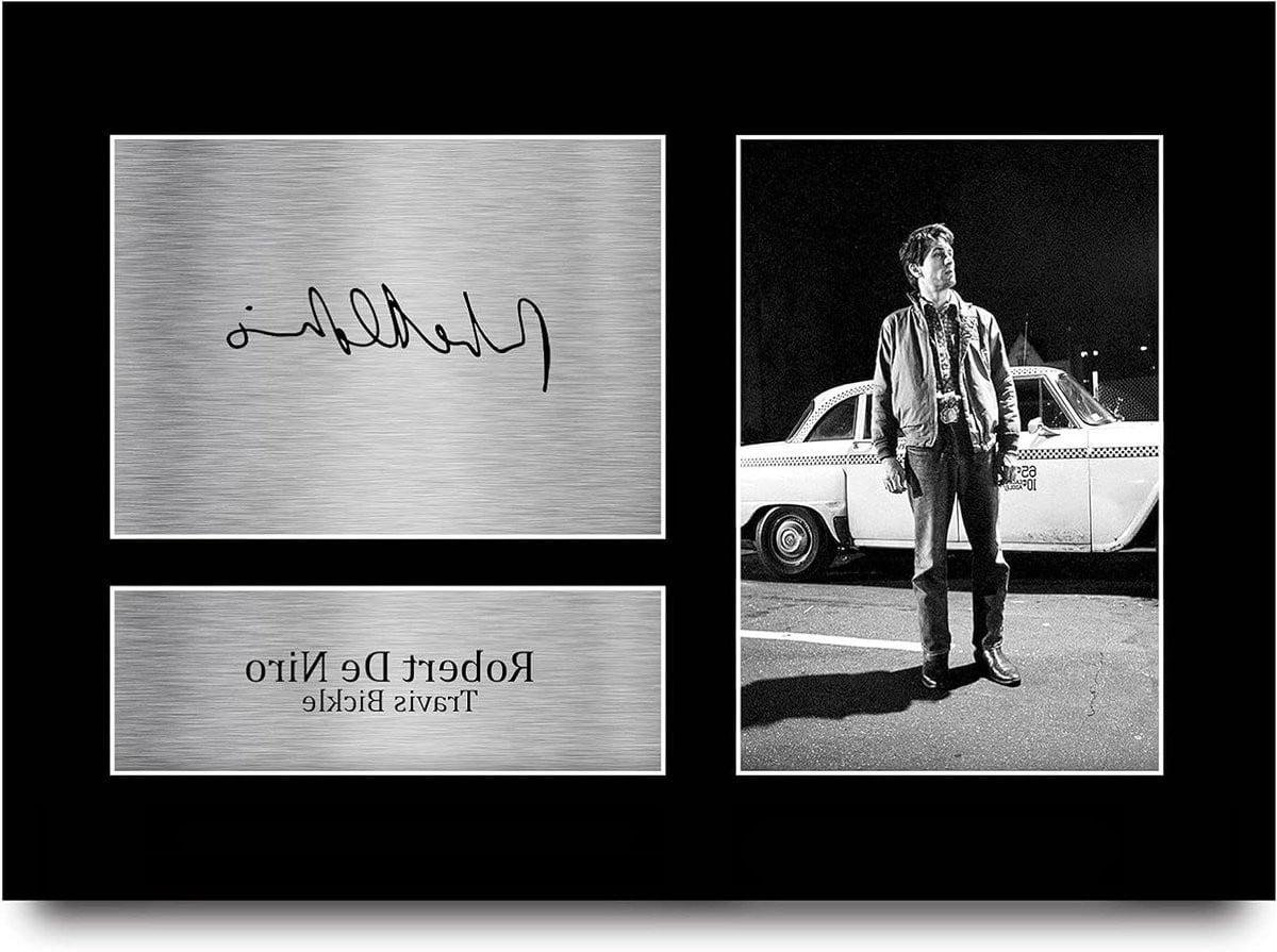 Film Foto Wanddecoratie met Gedrukte Handtekening voor Film Fans, Zilver, A4 Formaat