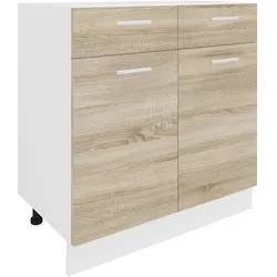 VCM, Regal, Küchenschrank Breite 80 cm Schublade Unterschrank Küche Küchenmöbel Esilo (80 x 46 x 82 cm)
