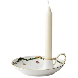 Royal Copenhagen, Kerzenständer, H 5 cm - benPorcelaen - Grøn/hvid/rød