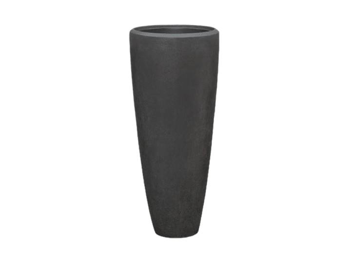 Hoher Blumentopf „Polystone Plain Partner“, verschiedene Grössen Schwarz Baq Design