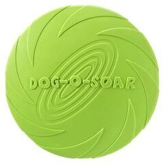 The Handy Homestead Active Fetch Rubber Dog Frisbee Toy For Medium And Large Dogs green
