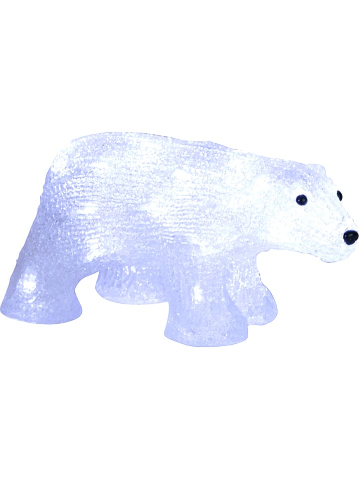 Best Season LED-Dekofigur "Icebear" in Weiß - (B)30 x (H)16 cm - onesize