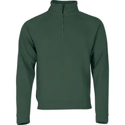 Fruit of the Loom Premium PREMIUM ZIP NECK SWEAT - Herren Sweatshirt mit Reißverschluss, flaschengrün, S