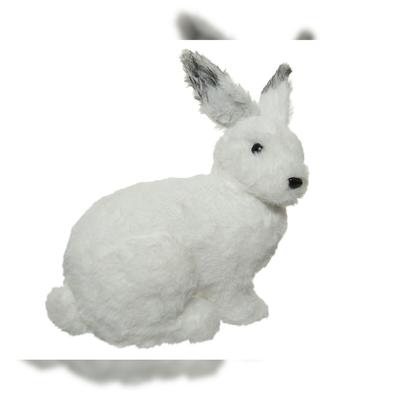 Christmas Decorations Weihnachtsfigur Schneehase 29cm Weihnachtsdeko Plüsch Dekofiguren Dekohase weiß