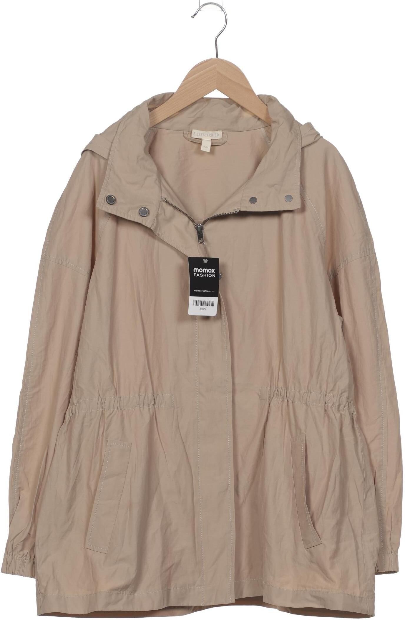 Eileen Fisher Damen Jacke, Beige, Gr. M, Synthetik / Baumwolle - Second Hand