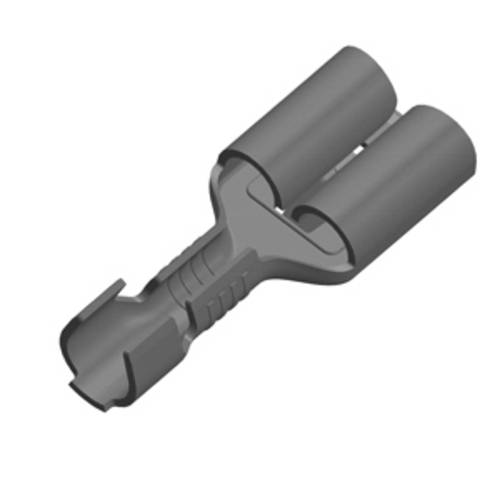 Vogt Verbindungstechnik 3835.95 Flachsteckhülse Steckbreite: 6.30mm Steckdicke: 0.80mm 180° Unisoliert Nickel 500St.
