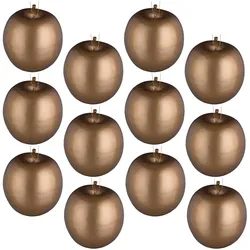CREATIV home künstlicher Apfel, 8cm, gold, 12er Set