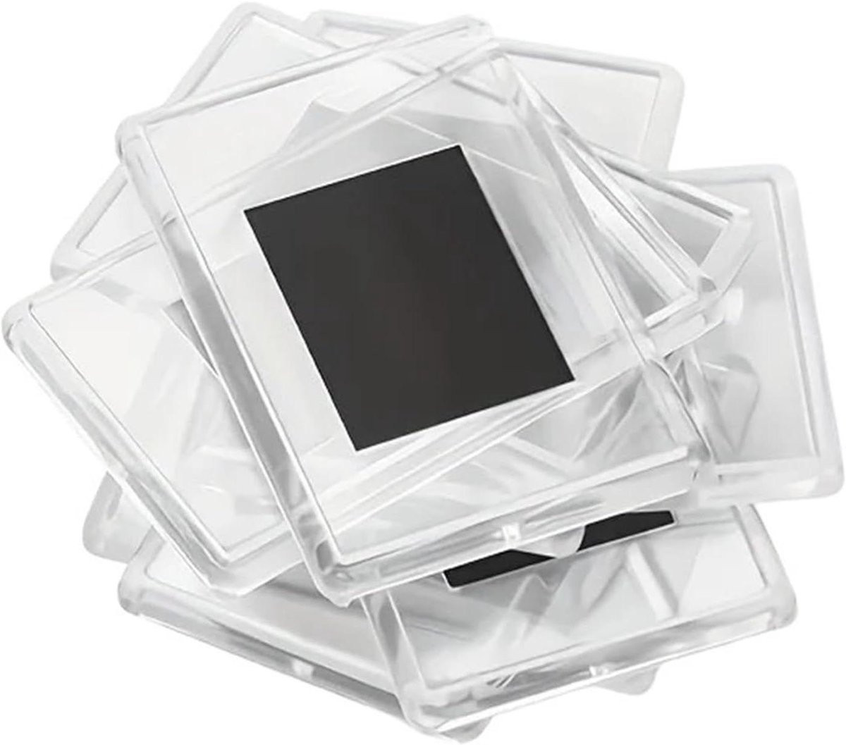Set van 12 zelfklevende transparante koelkastmagneten om jouw foto's te tonen