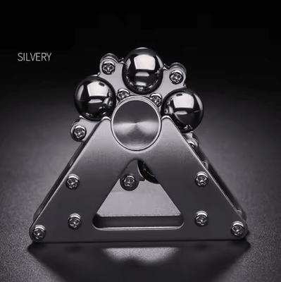 Inspire Picks Double Pendulum Metal Fidget Spinner Foldable Anti Stress Gyroscope Desk Toy silver