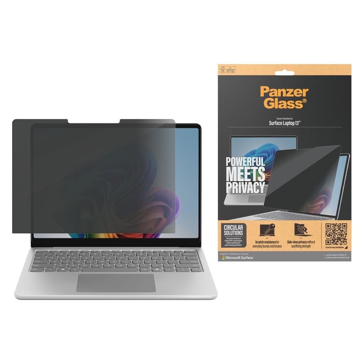 PanzerGlass Privacy Displayschutz Microsoft Surface Laptop 13" | Ultra-Wide Fit (13") (P6279)