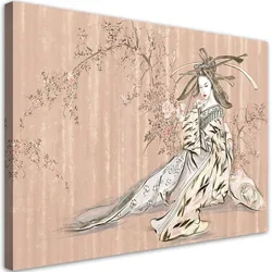WANDBILD traditioneller japanischer geisha