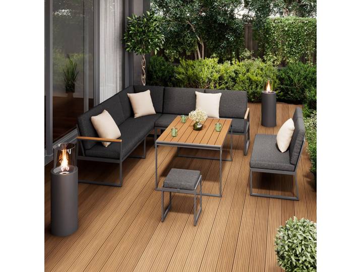 Loungegarnitur Lorca Metall/Kunststoff