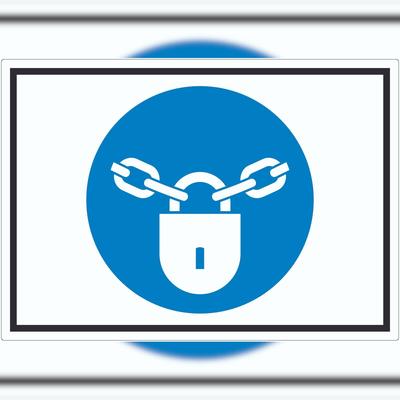 HB-Druck Verschlossen halten Symbol Aufkleber A3 (297x420mm)