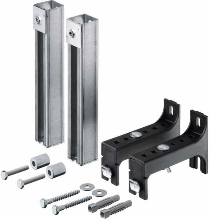 Duravit DuraSystem Verlängerungs-Set WD6012000000 24 cm, für erhöhten Fußbodenaufbau, pulverbeschichtet