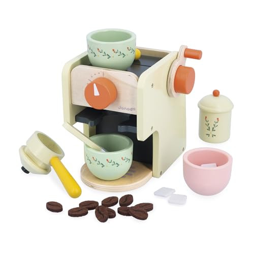 Janod Barista Shiny Grandma Houten Koffiebar Speelset met 20 Accessoires