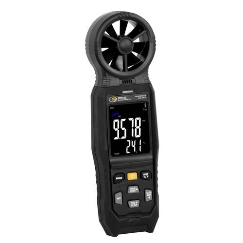PCE Instruments Anemometer PCE-AM 40 |0..45 m/s |Auflösung 0,001 m/s |0..45°C |0..9999 m³/min |km/h ft/min kn ft/s m³/s
