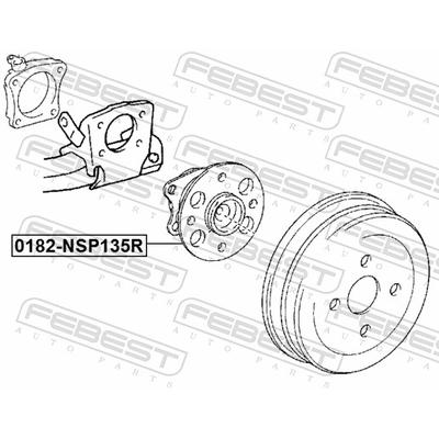 FEBEST Radnabe Hinterachse 0182-NSP135R für TOYOTA