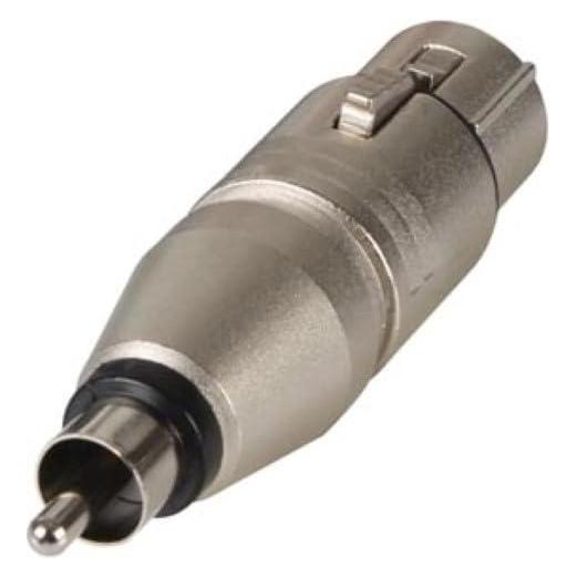 Neutrik - 3-POLIGE XLR-WEIBLICH AUF Cinch-/Phono-MÄNNLICH (Winkeladapter) (NA2FPMM)
