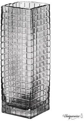 Uniquewise Pair of 10 and 12-Inch Wood and Glass Inlay Vases - Merging the Natural Warmth and Texture of Wood with the Elegance and Color