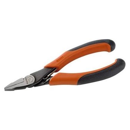 Bahco ERGO Flachzange mit Öffnungsfeder, Zwei-Komponenten-Griffen, kurze Backen, phosphatiert(125 mm) (125 mm) (2420 G-125)
