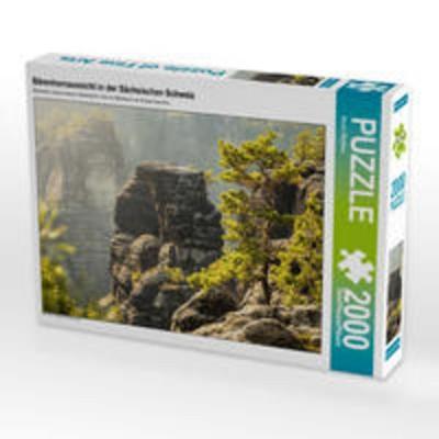 CALVENDO Puzzle Bärenhornaussicht in der Sächsischen Schweiz 2000 Teile Puzzle quer | 2000 Teile Lege-Größe 90 × 67 cm Foto-Puzzle für glückliche