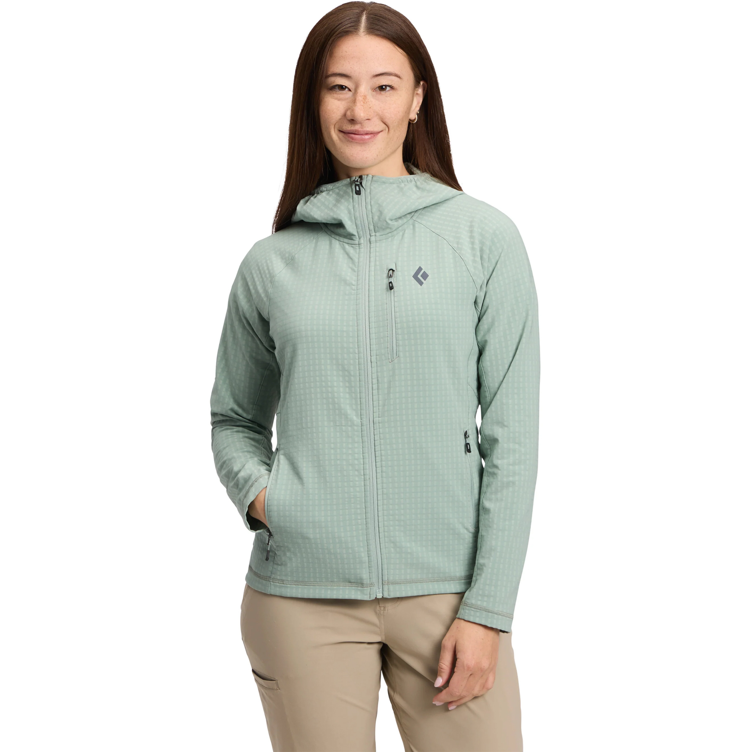 Black Diamond Coefficient Storm Damen Fleecejacke gruen Größe XL Trekking Klein verpackbar Wasserabweisend