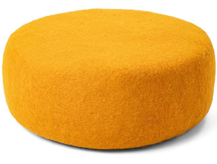 myfelt Pouf Ockergelb Filz Colour Pouf, 100% reine Schurwolle, Erhältlich in verschiedenen Größen