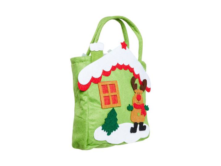 Filztasche Haus grün