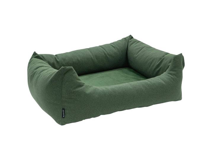 Hundebett, Grün, Uni, Füllung: Schaumstoff, rechteckig, 80x25x100 cm, Oeko-Tex® Standard 100, Made in Europe, pflegeleicht, Bezug abnehmbar und waschbar, weich gepolstert, waschbar, Freizeit & Co, Tierbedarf, Hundebetten
