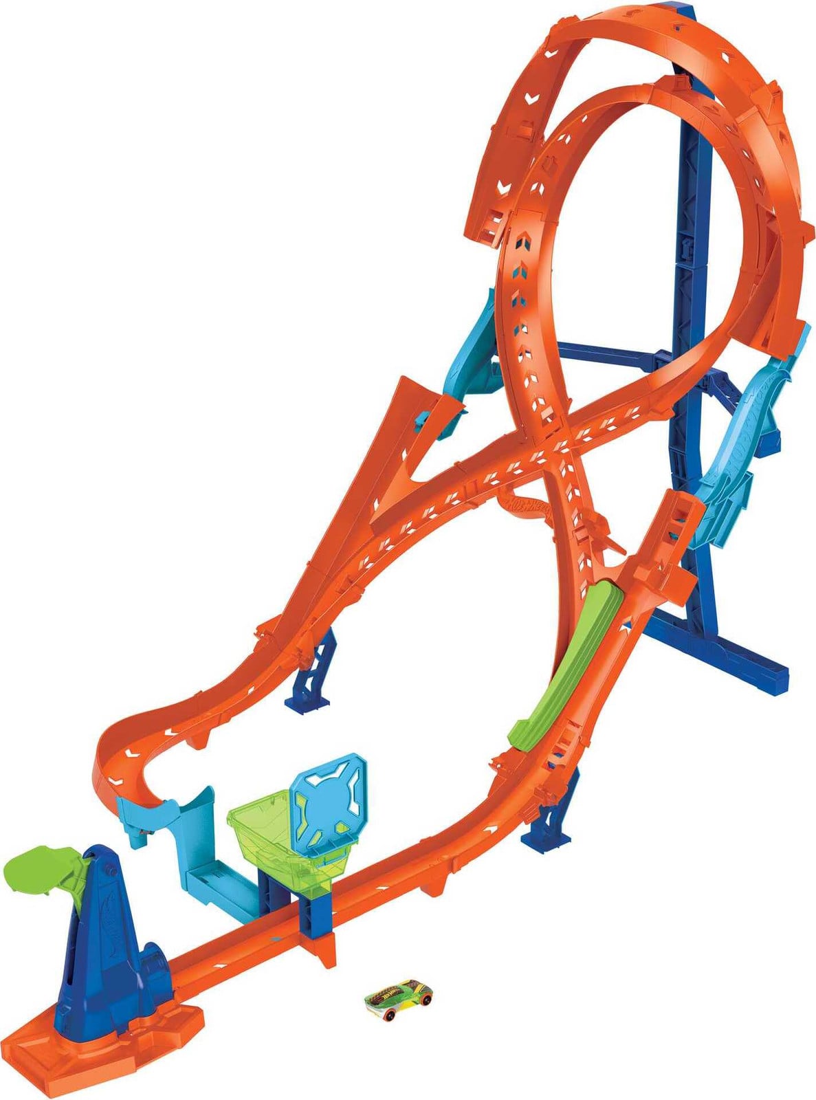 Hot Wheels Verticale lus met 8 bochten en Hot Wheels auto