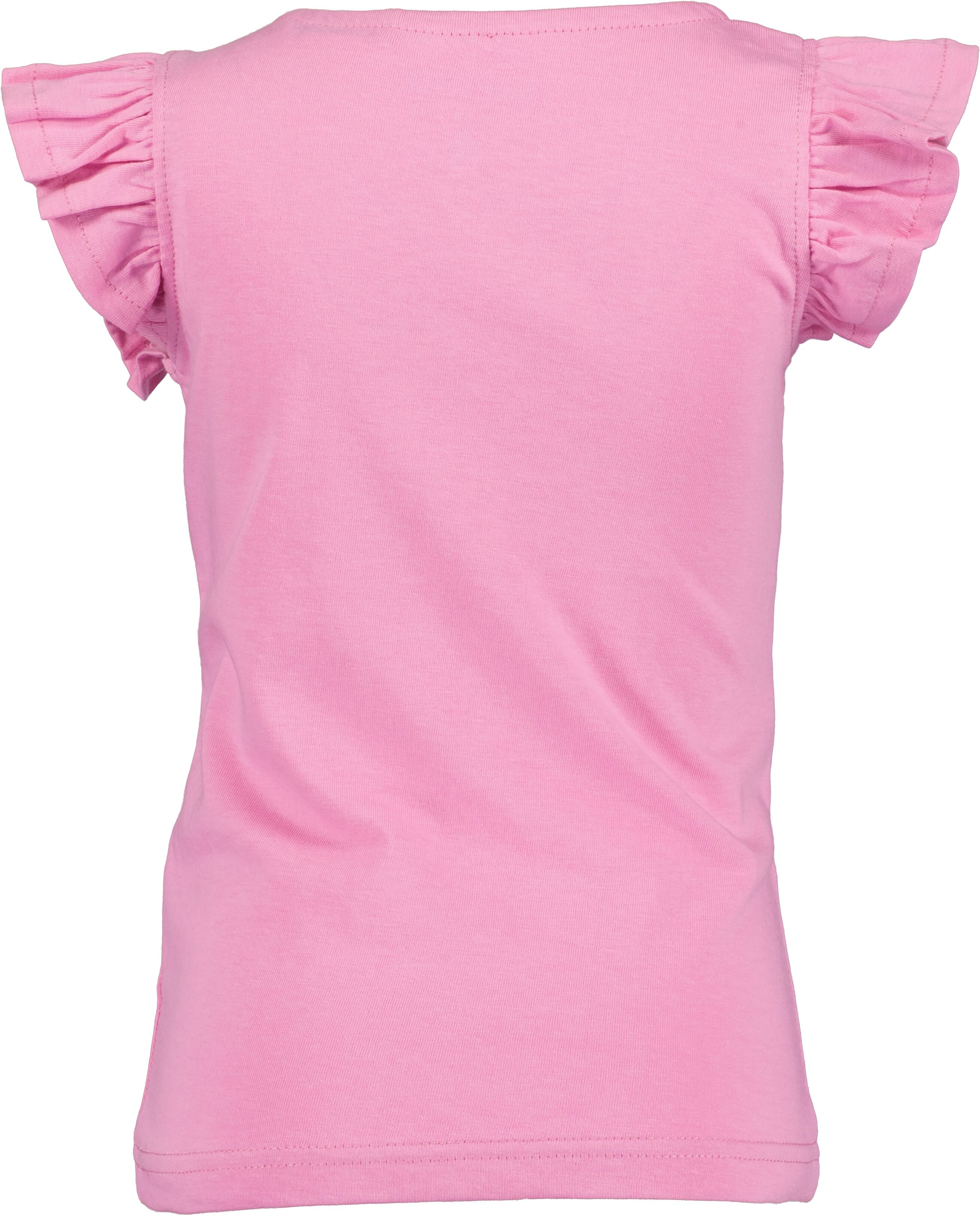 T-Shirt BLUE SEVEN, Mädchen, Gr. 116, rosa (azalee), Single Jersey, Obermaterial: 100% Baumwolle, bedruckt, unifarben, Basic normal, Rundhals, Shirts T-Shirt azalee 116